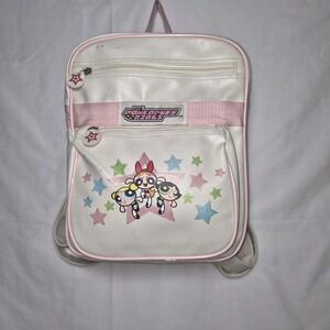 Vintage‎ 2000 Rare Cartoon Network Powerpuff Girls Ivory Backpack
